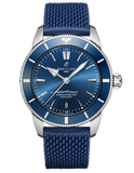  Shop Authentic Breitling Superocean Heritage II B20 44mm Blue Dial Blue Rubber Strap Mens Watch - AB2030161C1S1 - Luxxuri