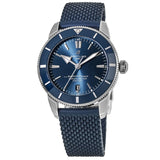  Shop Authentic Breitling Superocean Heritage II B20 44mm Blue Dial Blue Rubber Strap Mens Watch - AB2030161C1S1 - Luxxuri