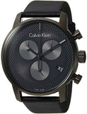  Shop Authentic Calvin Klein City Chronograph Grey Dial Black Leather Strap Watch for Men - K2G177C3 - Luxxuri
