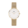  Shop Authentic Daniel Wellington Classic Petite Evergold White Dial Gold Mesh Bracelet Watch For Women - DW00100350 - Luxxuri