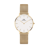  Shop Authentic Daniel Wellington Classic Petite Evergold White Dial Gold Mesh Bracelet Watch For Women - DW00100346 - Luxxuri