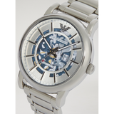  Shop Authentic Emporio Armani Meccanico Automatic Silver Dial Silver Steel Strap Watch for Men - AR60006 - Luxxuri