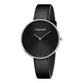  Shop Authentic Calvin Klein Full Moon Black Dial Black Leather Strap Watch for Women - K8Y231C1 - Luxxuri
