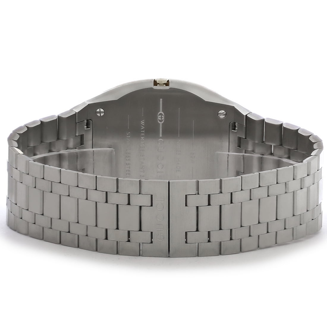  Shop Authentic Gucci 25H Quartz Gold Dial Silver Steel Strap Watch for Men - YA163405 - Luxxuri