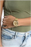  Shop Authentic Guess Tri Glitz Quartz Diamonds Gold Dial Gold Mesh Bracelet Watch For Women - W1142L2 - Luxxuri