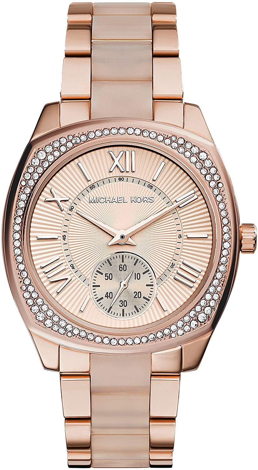  Shop Authentic Michael Kors Bryn Rose Gold Dial Two Tone Steel Strap Watch for Women - MK6135 - Luxxuri
