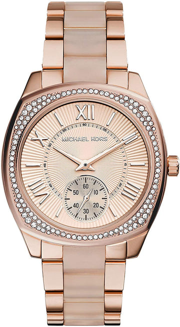  Shop Authentic Michael Kors Bryn Rose Gold Dial Two Tone Steel Strap Watch for Women - MK6135 - Luxxuri