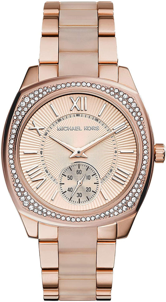  Shop Authentic Michael Kors Bryn Rose Gold Dial Two Tone Steel Strap Watch for Women - MK6135 - Luxxuri