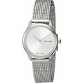  Shop Authentic Calvin Klein Minimal White Dial Silver Mesh Bracelet Watch for Women - K3M231Y6 - Luxxuri