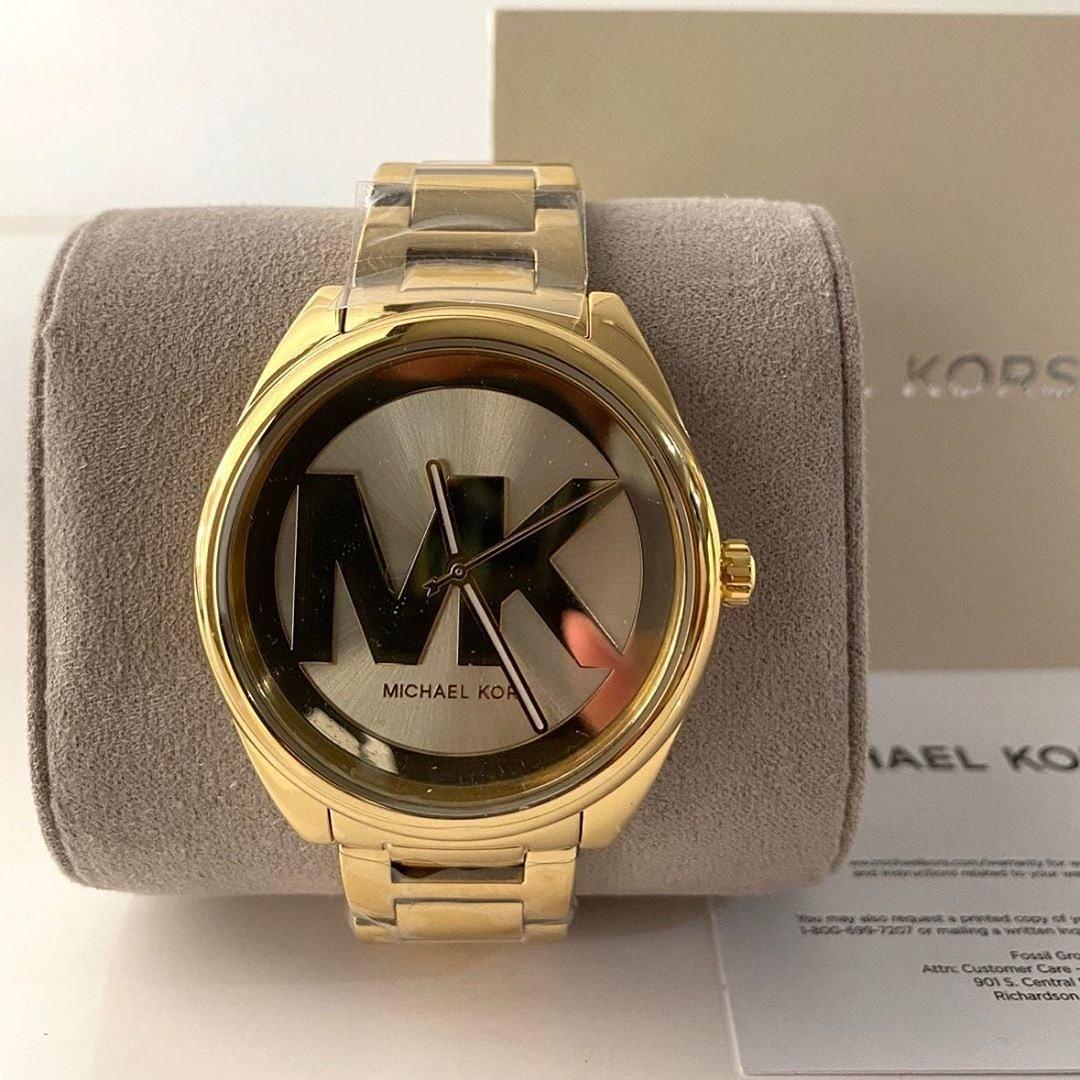  Shop Authentic Michael Kors Janelle Gold Dial Gold Steel Strap Watch For Women - MK7086 - Luxxuri