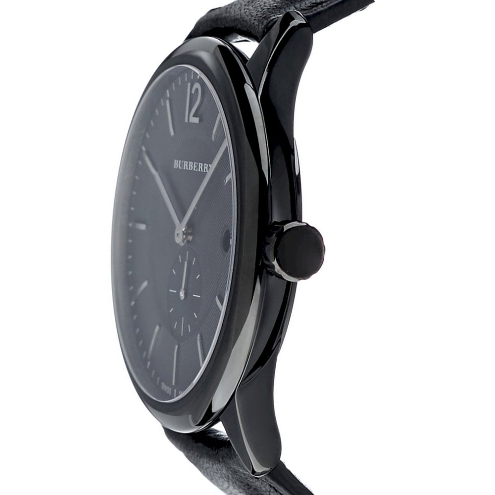  Shop Authentic Burberry The Classic Black Dial Black Leather Strap Watch for Men - BU10003 - Luxxuri