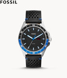  Shop Authentic Fossil Sport 54 Day Date Black Dial Black Leather Strap Watch for Men - FS5321 - Luxxuri