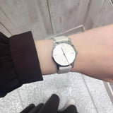  Shop Authentic Calvin Klein City White Dial White Leather Strap Watch for Women - K2G231XH - Luxxuri