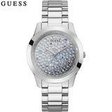  Shop Authentic Guess Crush Silver Dial Silver Steel Strap Watch For Women - GW0020L1 - Luxxuri