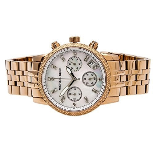  Shop Authentic Michael Kors Damen White Dial Rose Gold Steel Strap Watch for Women - MK5026 - Luxxuri