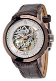  Shop Authentic Maserati Ingegno Automatic White Skeleton Dial Brown Leather Strap Watch For Men - R8821119003 - Luxxuri