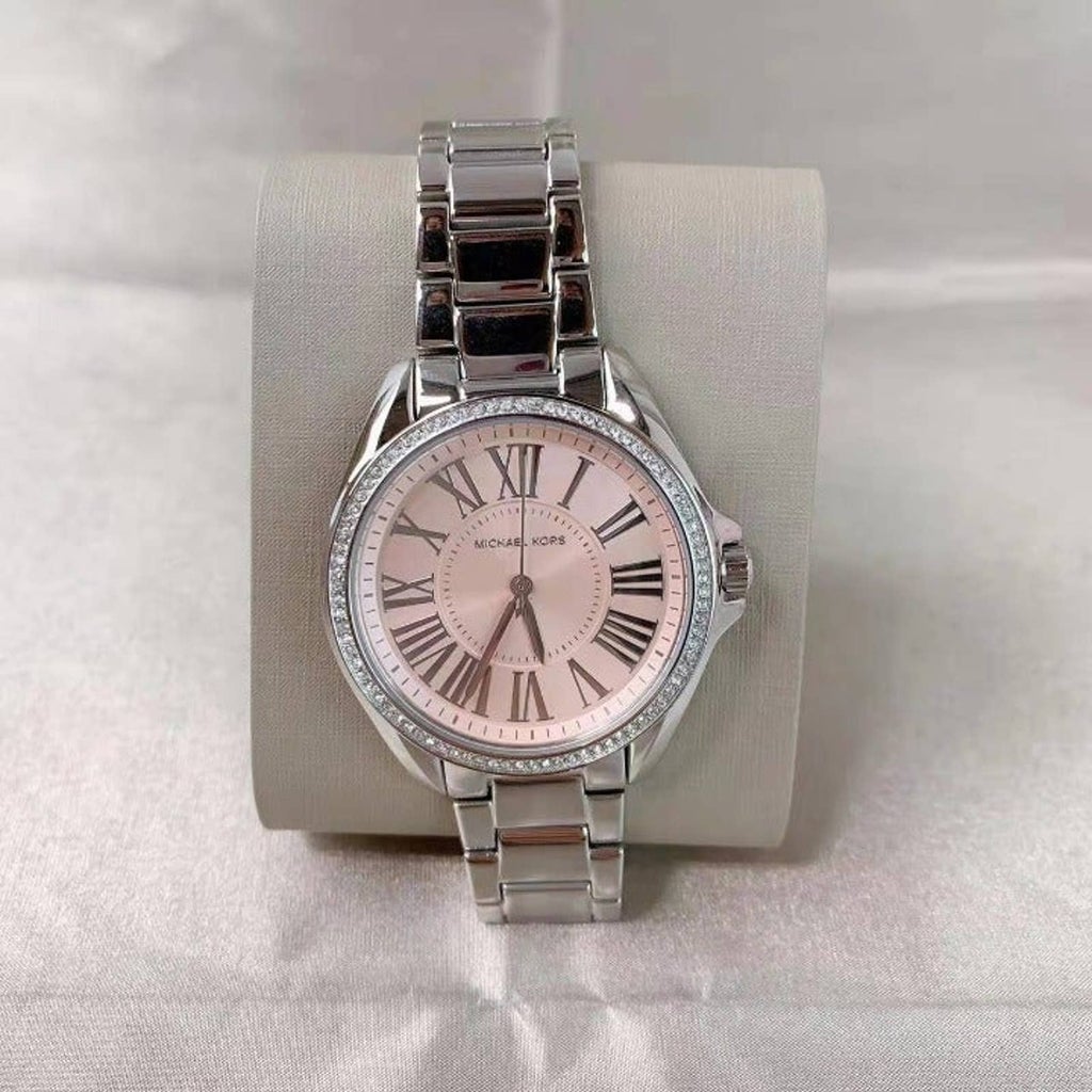  Shop Authentic Michael Kors Kacie Three Hand Pink Dial Silver Steel Strap Watch for Women - MK6929 - Luxxuri