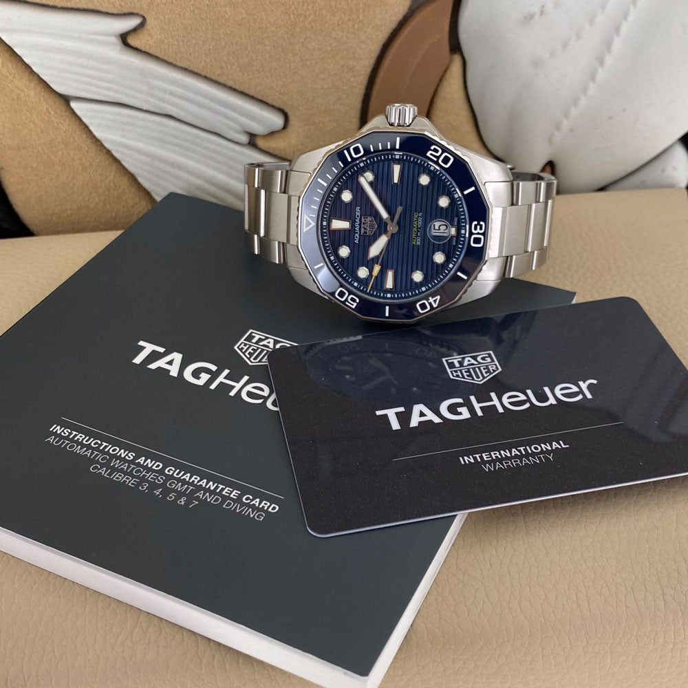  Shop Authentic Tag Heuer Aquaracer Professional 300 Automatic Blue Dial Silver Steel Strap Watch for Men - WBP201B.BA0632 - Luxxuri