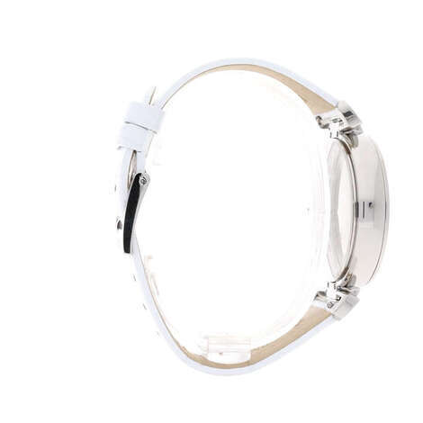  Shop Authentic Swarovski Era Journey Silver Dial White Leather Strap Watch for Women - 5295346 - Luxxuri