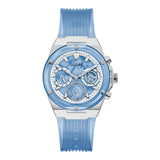  Shop Authentic Guess Athena Active Life Clear White Dial Blue Rubber Strap Watch for Women - GW0409L1 - Luxxuri