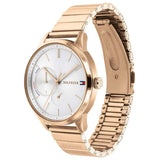  Shop Authentic Tommy Hilfiger Brooke Silver Dial Rose Gold Steel Strap Watch for Women - 1782021 - Luxxuri
