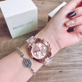  Shop Authentic Michael Kors Bradshaw Rose Gold Dial Two Tone Steel Strap Watch for Women - MK6066 - Luxxuri
