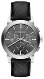  Shop Authentic Burberry The City Grey Dial Black Leather Strap Watch for Men - BU9359 - Luxxuri
