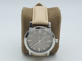  Shop Authentic Burberry The City Silver Dial Beige Leather Strap Unisex Watch - BU9010 - Luxxuri