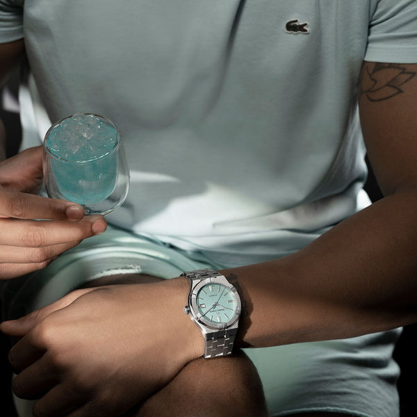  Shop Authentic Maurice Lacroix Aikon Automatic Sky Blue Dial Silver Steel Strap Watch For Men - AI6008-SS00F-431-C - Luxxuri