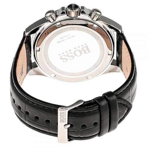  Shop Authentic Hugo Boss Ikon Black Dial Black Leather Strap Watch for Men - 1513178 - Luxxuri