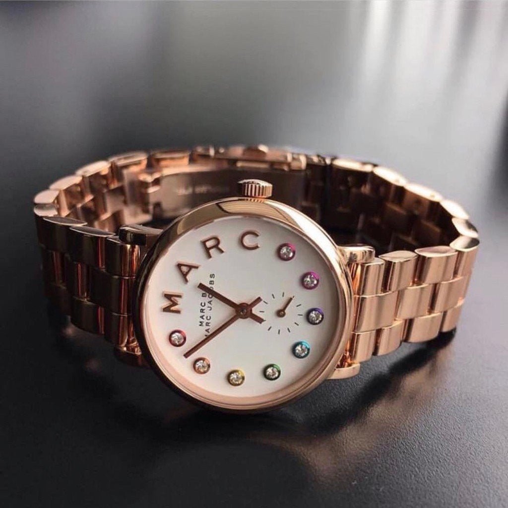  Shop Authentic Marc Jacobs Baker Dexter White Dial Rose Gold Steel Strap Watch for Women - MBM3443 - Luxxuri