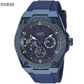  Shop Authentic Guess Legacy Blue Dial Blue Rubber Strap Watch for Men - W1049G7 - Luxxuri