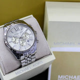  Shop Authentic Michael Kors Lexington Silver Dial Silver Steel Strap Watch for Men - MK8405 - Luxxuri