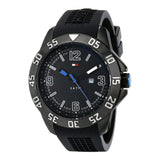  Shop Authentic Tommy Hilfiger Sport Multifunction Black Dial Black Rubber Strap Watch for Men - 1790983 - Luxxuri