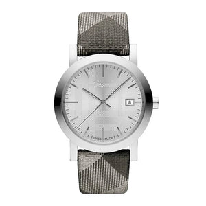  Shop Authentic Burberry The City Silver Dial Multicolored Leather Strap Watch for Women - BU1873 - Luxxuri