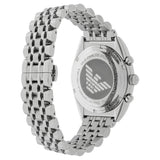  Shop Authentic Emporio Armani Franco Black Dial Silver Steel Strap Watch For Men - AR0373 - Luxxuri