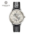  Shop Authentic Versace V-Circle Black Manifesto Courage Quartz Silver Dial Black Leather Strap Watch for Men - VBQ080017 - Luxxuri