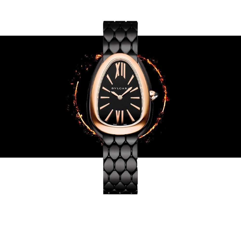  Shop Authentic Bvlgari Serpenti Seduttori Black Dial Black Steel Strap Watch for Women - SERPENTI103704 - Luxxuri