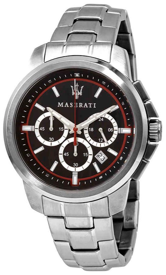  Shop Authentic Maserati Successo Chronograph Black Dial Silver Steel Strap Watch For Men - R8873621009 - Luxxuri