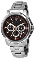  Shop Authentic Maserati Successo Chronograph Black Dial Silver Steel Strap Watch For Men - R8873621009 - Luxxuri