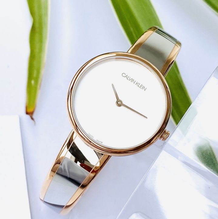  Shop Authentic Calvin Klein Seduce Silver Dial Two Tone Steel Strap Watch for Women - K4E2N61Y - Luxxuri