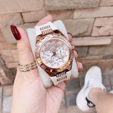  Shop Authentic Guess Luna Diamonds White Dial White Rubber Strap Watch for Women - W0653L4 - Luxxuri