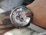  Shop Authentic Diesel Mega Chief Quartz Chronograph White Dial Steel Strap Watch For Men - DZ4328 - Luxxuri