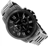  Shop Authentic Fossil Grant Chronograph Black Dial Black Steel Strap Watch for Men - FS4832 - Luxxuri