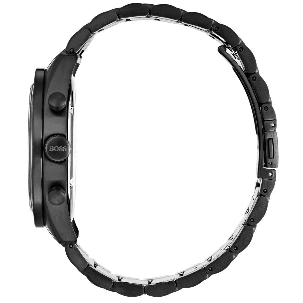  Shop Authentic Hugo Boss Trophy Black Dial Black Steel Strap Watch for Men - 1513675 - Luxxuri