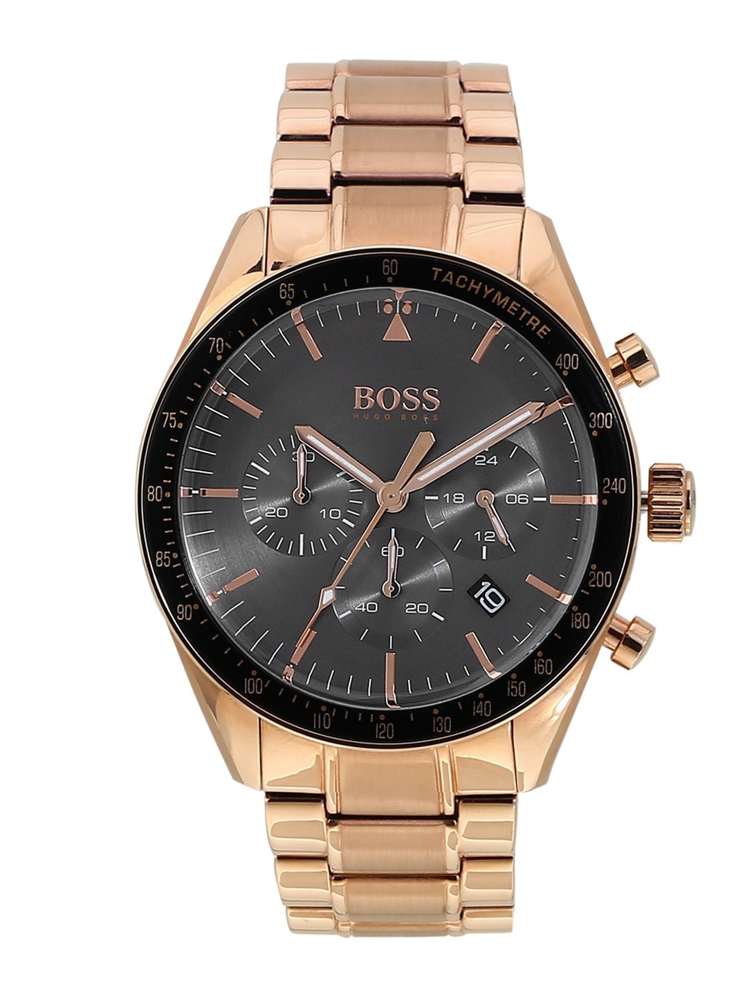  Shop Authentic Hugo Boss Trophy Grey Dial Rose Gold Steel Strap Watch for Men - 1513632 - Luxxuri