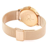  Shop Authentic Calvin Klein Minimal White Dial Rose Gold Mesh Bracelet Watch for Women - K3M22626 - Luxxuri