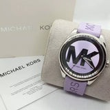  Shop Authentic Michael Kors Janelle Three Hand Purple Dial Purple Rubber Strap Watch For Women - MK7143 - Luxxuri