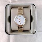  Shop Authentic Emporio Armani Arianna Mother of Pearl Dial Gold Steel Strap Watch For Women - AR11198 - Luxxuri