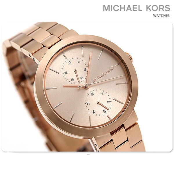  Shop Authentic Michael Kors Garner Quartz Rose Gold Dial Rose Gold Steel Strap Watch For Women - MK6409 - Luxxuri
